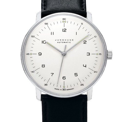 Junghans Herren-Armbanduhr XL Max Bill Automatic Analog Automatik Leder 027/3500.00 (4)