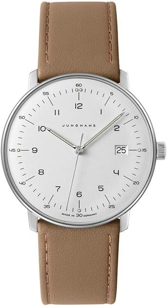 JUNGHANS Herren-Armbanduhr Analog Quarz Leder Kalbsleder 041/4562.00