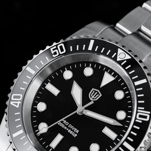 watchdives Professionelle Taucheruhr, WD1680Q V2 Japan VH31 Sweep Second Quarz Armbanduhr 40mm Saphirglas Uhr 200m wasserdichte Leuchtende Analoguhr (4)