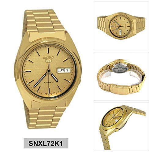 Seiko 5 Snxl72k1 Herren-Armbanduhr, goldfarben, Armband, Armband (3)
