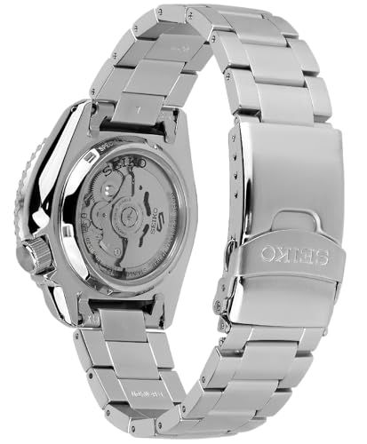 Seiko Automatik Armbanduhr für Herren in der Farbe Silber mit Armband aus Edelstahl, Wasserdichtigkeit: 10 bar, Gehäusedurchmesser: 42,5 mm, SRPK67K1 (4)