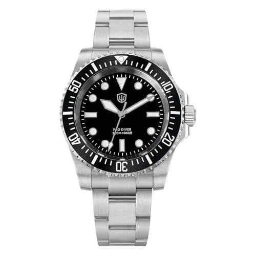 watchdives Professionelle Taucheruhr, WD1680Q V2 Japan VH31 Sweep Second Quarz Armbanduhr 40mm Saphirglas Uhr 200m wasserdichte Leuchtende Analoguhr (2)