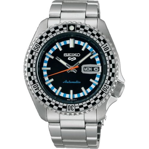 Seiko Automatik Armbanduhr für Herren in der Farbe Silber mit Armband aus Edelstahl, Wasserdichtigkeit: 10 bar, Gehäusedurchmesser: 42,5 mm, SRPK67K1 (2)