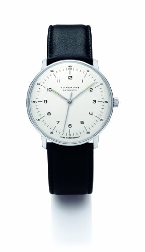 Junghans Herren-Armbanduhr XL Max Bill Automatic Analog Automatik Leder 027/3500.00 (3)