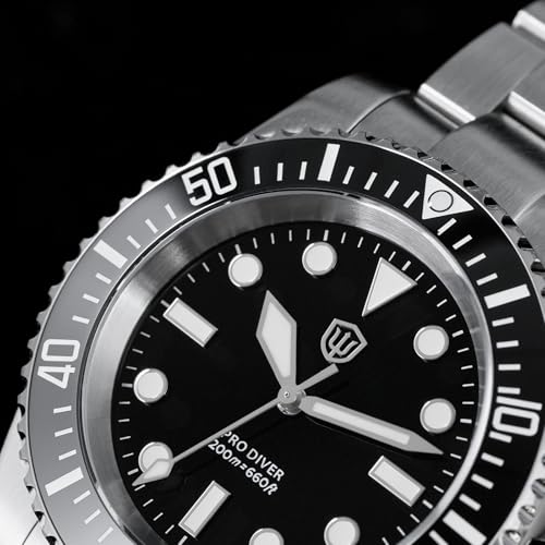 watchdives Professionelle Taucheruhr, WD1680Q V2 Japan VH31 Sweep Second Quarz Armbanduhr 40mm Saphirglas Uhr 200m wasserdichte Leuchtende Analoguhr (4)
