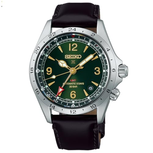SEIKO SBEJ005 PROSPEX Alpinist Mechanisches GMT-Lederband für Herren, japanischer Import (2)