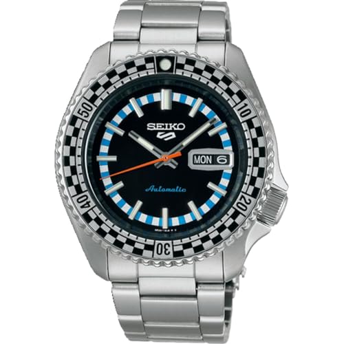 Seiko Automatik Armbanduhr für Herren in der Farbe Silber mit Armband aus Edelstahl, Wasserdichtigkeit: 10 bar, Gehäusedurchmesser: 42,5 mm, SRPK67K1 (2)