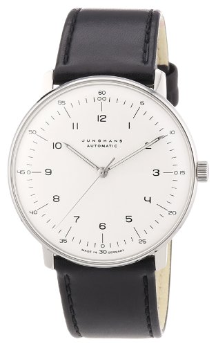 Junghans Herren-Armbanduhr XL Max Bill Automatic Analog Automatik Leder 027/3500.00 (2)