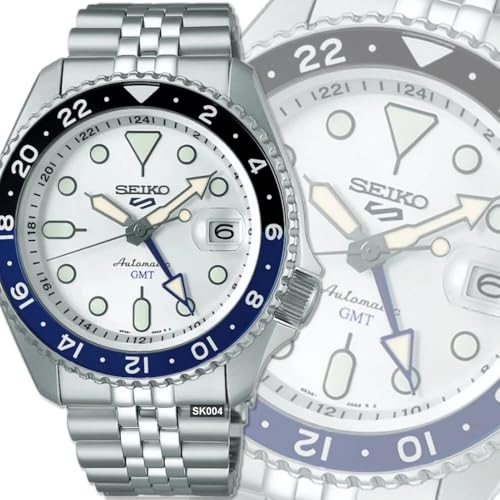 Seiko SSK033K1 Montre 5 Sports Automatique GMT, Argent, Bracelet (3)