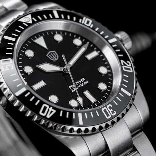 watchdives Professionelle Taucheruhr, WD1680Q V2 Japan VH31 Sweep Second Quarz Armbanduhr 40mm Saphirglas Uhr 200m wasserdichte Leuchtende Analoguhr (5)