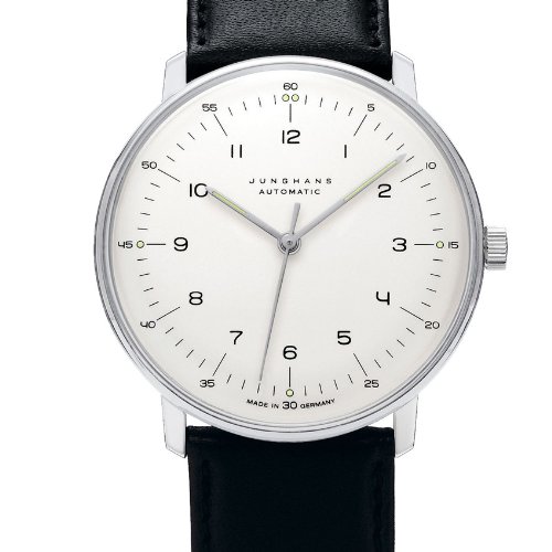 Junghans Herren-Armbanduhr XL Max Bill Automatic Analog Automatik Leder 027/3500.00 (4)