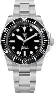 watchdives Professionelle Taucheruhr, WD1680Q V2 Japan VH31 Sweep Second Quarz Armbanduhr 40mm Saphirglas Uhr 200m wasserdichte Leuchtende Analoguhr