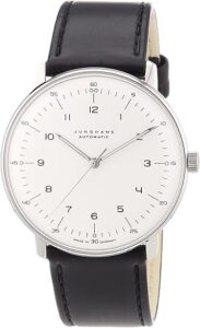 Junghans Herren-Armbanduhr XL Max Bill Automatic Analog Automatik Leder 027/3500.00