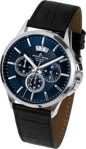 JACQUES LEMANS – Chronographen Sydney – Quartz Uhrwerk – Gehäusedicke: 10.9 mm – Gehäusebreite: 42 mm – Edelstahl – 10 ATM